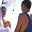couple gets married in bikini and overalls