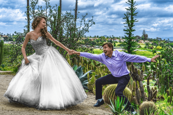 grey wedding dress