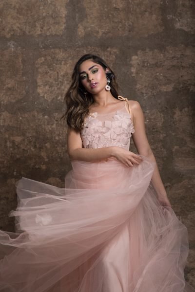 pink wedding dress