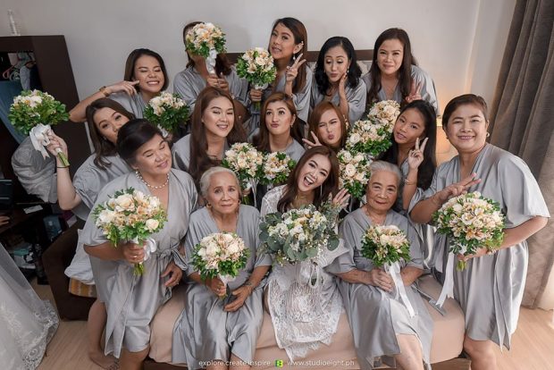 grandmas as flower girls